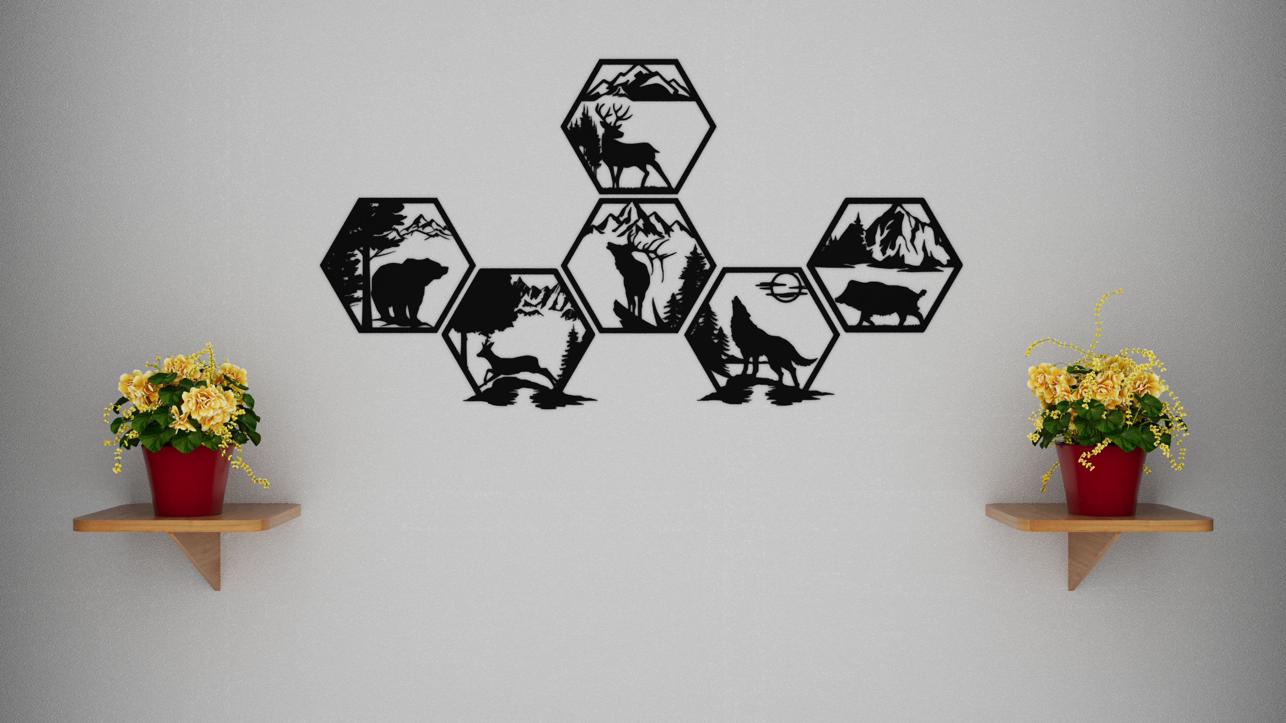 BV SIONO - Modele hexagonale 3D „Wild Life”